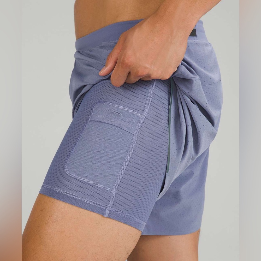 Lululemon Fast and Free Lined Short 6" Peri Purple - Picture 2 of 9